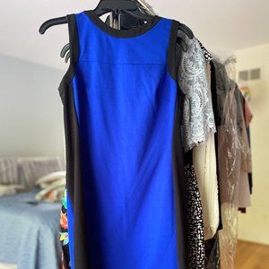Ralph Lauren Blue and Black Midi Dress!
